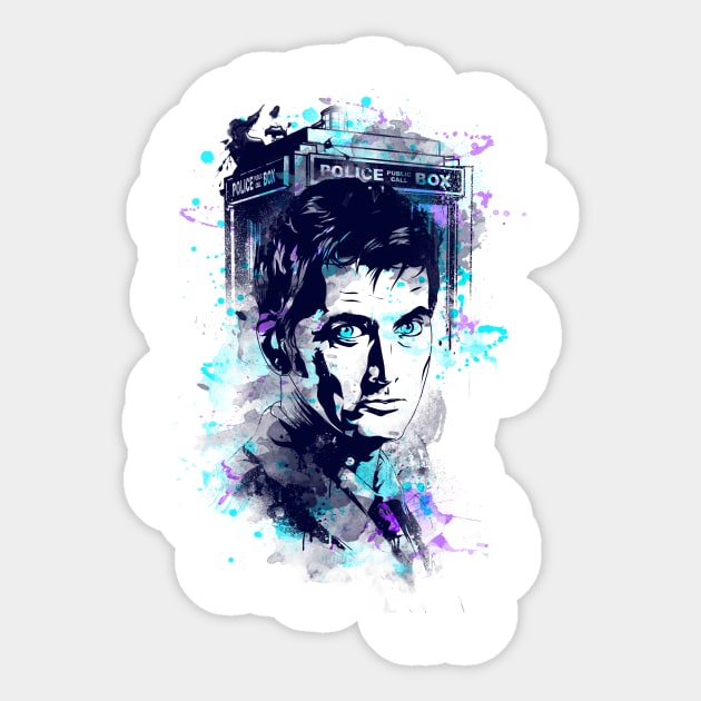 Watercolor Tenth Doctor Sticker by Donnie